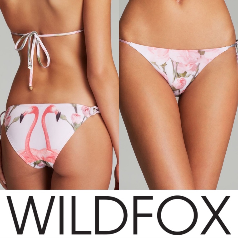 Wildfox Classic Two Flamingos Bikini Bottom Sz XS